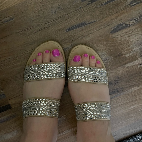 A New Day Nude Two Strap Sandals - Picture 6 of 7